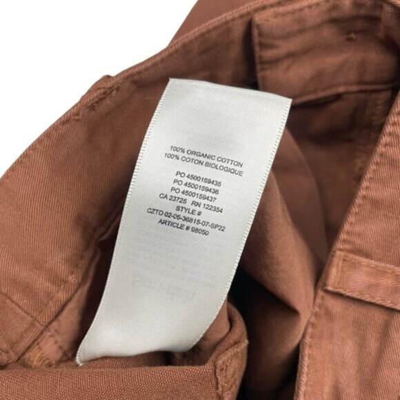 NWT SUNDAY BEST Aritzia Jaden 7" High Waisted Chino Shorts Sz 4 Epicurean Brown - Picture 6 of 9